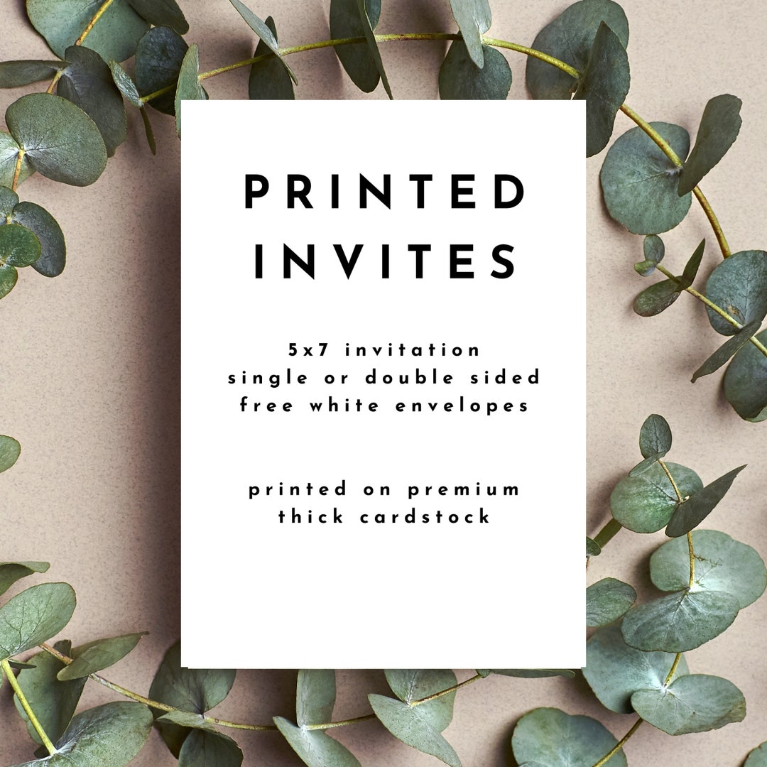 Invitation Printing Service Professional Printing Service Etsy