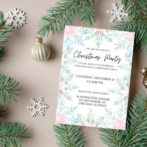 Pinkmas Party Invitation | Editable Pink Party Invitation | Christmas Invitation | Printable Invite for Friendsmas Party