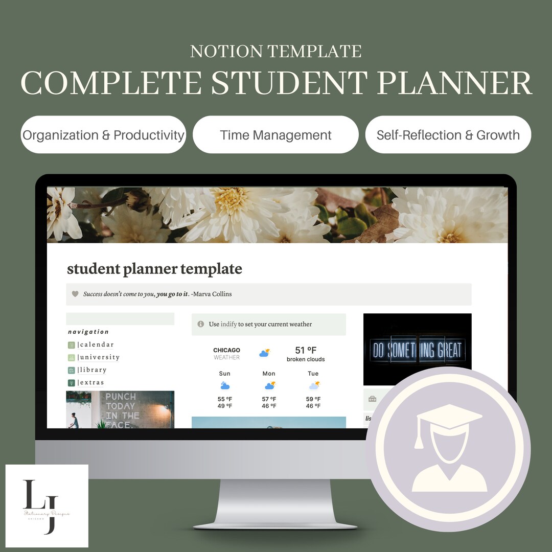 College Planner Notion Template Grade Calculator Notion Dashboard