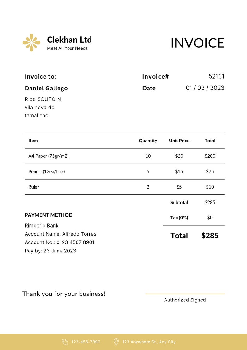 Invoice Templates in Modern and Professional - Etsy