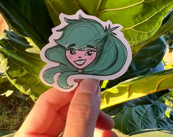 Cute Girl Billy vinyl matte sticker