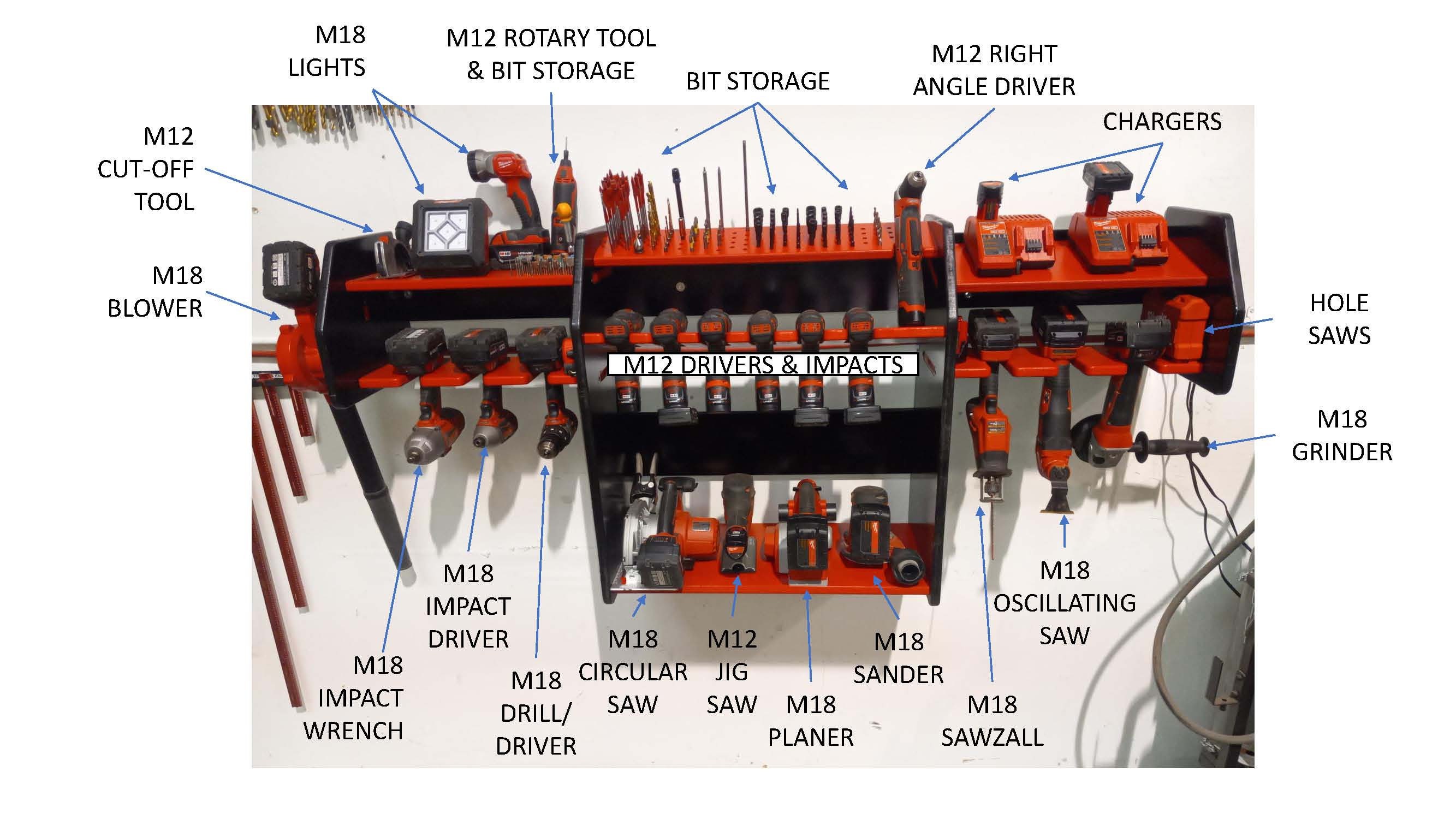 Cordless Tool Rack and Charging Station plans and .DXF Files Etsy