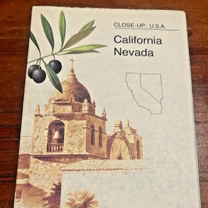 CALIFORNIA NEVADA Poster Karte von National Geographic Juni 1974, DIY Reisekarte, Straßenkarte, Rahmenkarte, Scrapbook Epherma, Landkarte