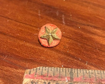 Vintage Boy Scout Red Disc Star Service Pin