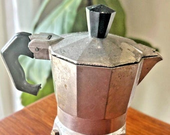 Junior Express Coffee Espresso Moka Antique Small Pot, Made in Italy