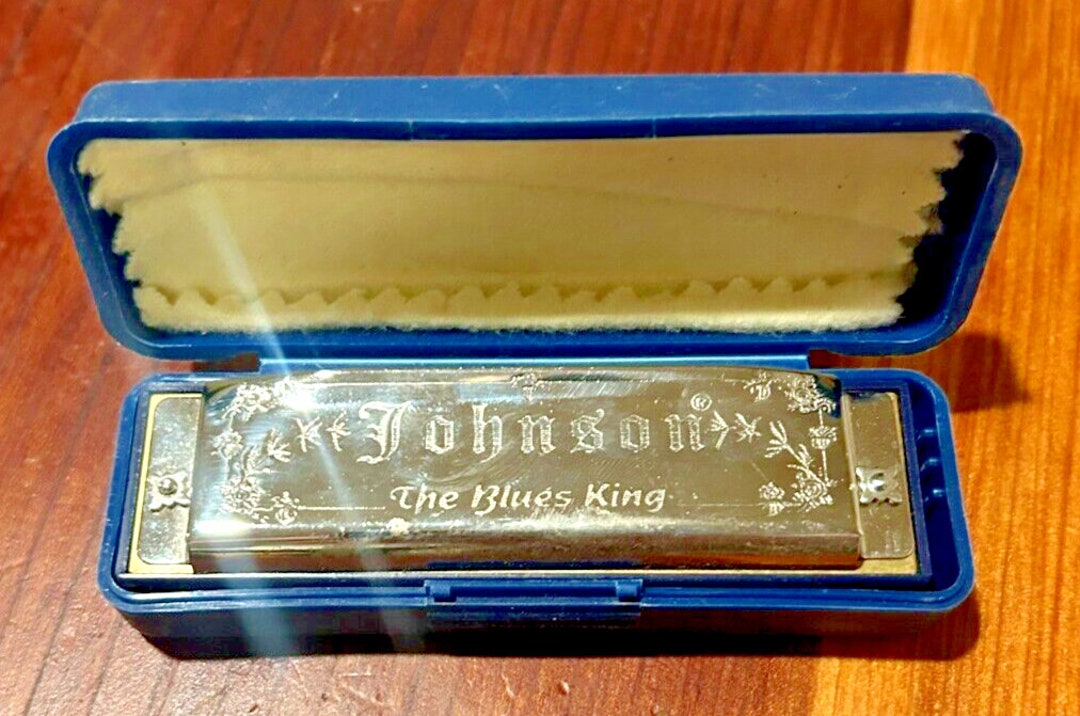 JOHNSON the Blues King Vintage Harmonica Key of B With Case Etsy
