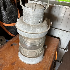 Pair Antique Ship Lanterns (2) Durkee Marine Products Corp. Staten Island, Ship Lantern, Nautical Decor, Metal Lantern, Vintage Lantern