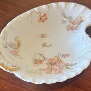 Haviland & Co. Limoges Frankreich Floral Servierschale 6 Zoll, Vintage überbackene Gemüse Servierschale - Double Stamped