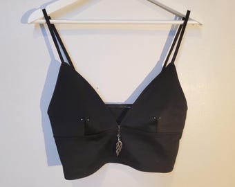 PIERCED Black Crop Top