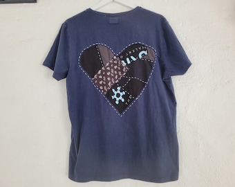 Heart-Themed Upcycled T-Shirt