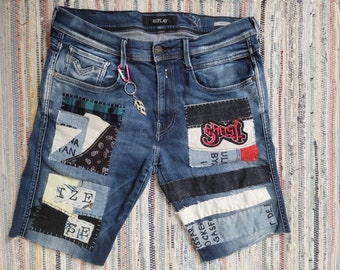 Upcycled Second Hand Denim Shorts