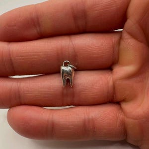 Dental tooth charm- sterling silver Jewelry image 2
