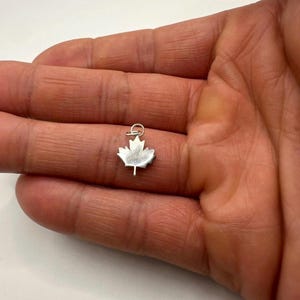 Maple Leaf Charm- 925 sterling silver