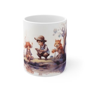 Taza de cerámica de cuento de hadas, taza de café de diseño exquisito de 11 oz para momentos encantadores, vajilla para momentos mágicos del té, bebida de té de cacao y café