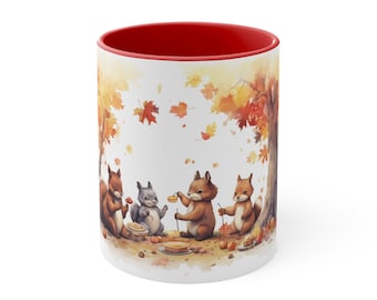 Enchanting Woodland Creatures Ceramic Mug – Whimsical Forest Friends Cup for Nature Lovers and Tea Enthusiasts, Christmas mug for kids"