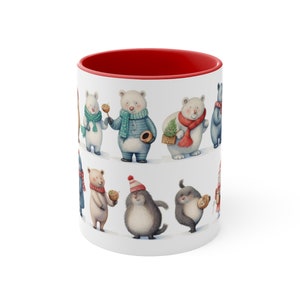 Taza de café de Navidad, taza de café de personajes caprichosos, taza de temporada navideña, taza de Navidad para mujeres para hombres para amigos ideas de regalos