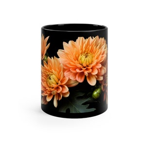Chrysanthemum November Birth Flower Mug, Floral Ceramic Coffee Cup Birthday Gift For Her Mom Best Friends or Bridesmaid Proposals, Tea Mug