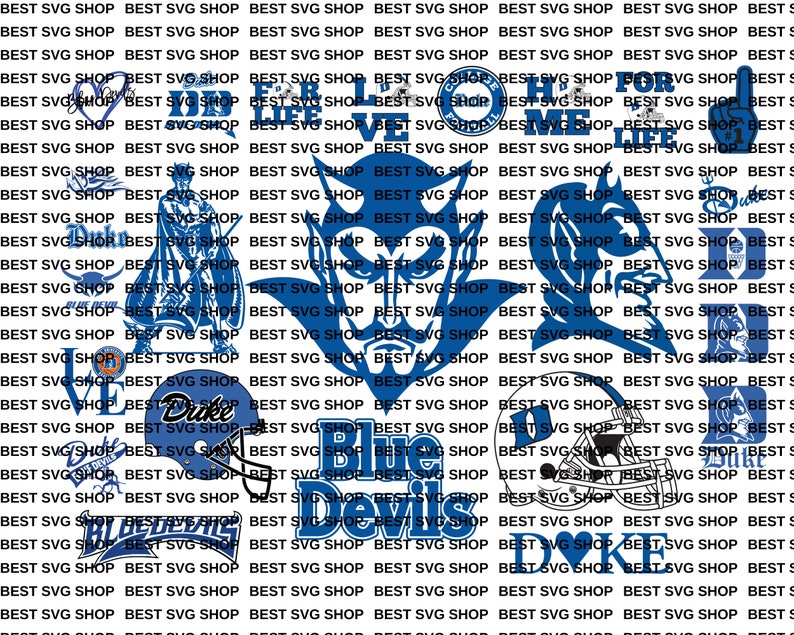Blue Devils SVG Bundle Football Team SVG Basketball - Etsy
