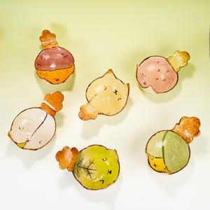 Zesty Delight Ceramic Dishes Collection | Handmade Cute Fox Jewelry Holders | Autumn-themed Animal Trinket Trays | Fairycore Gift for Kids