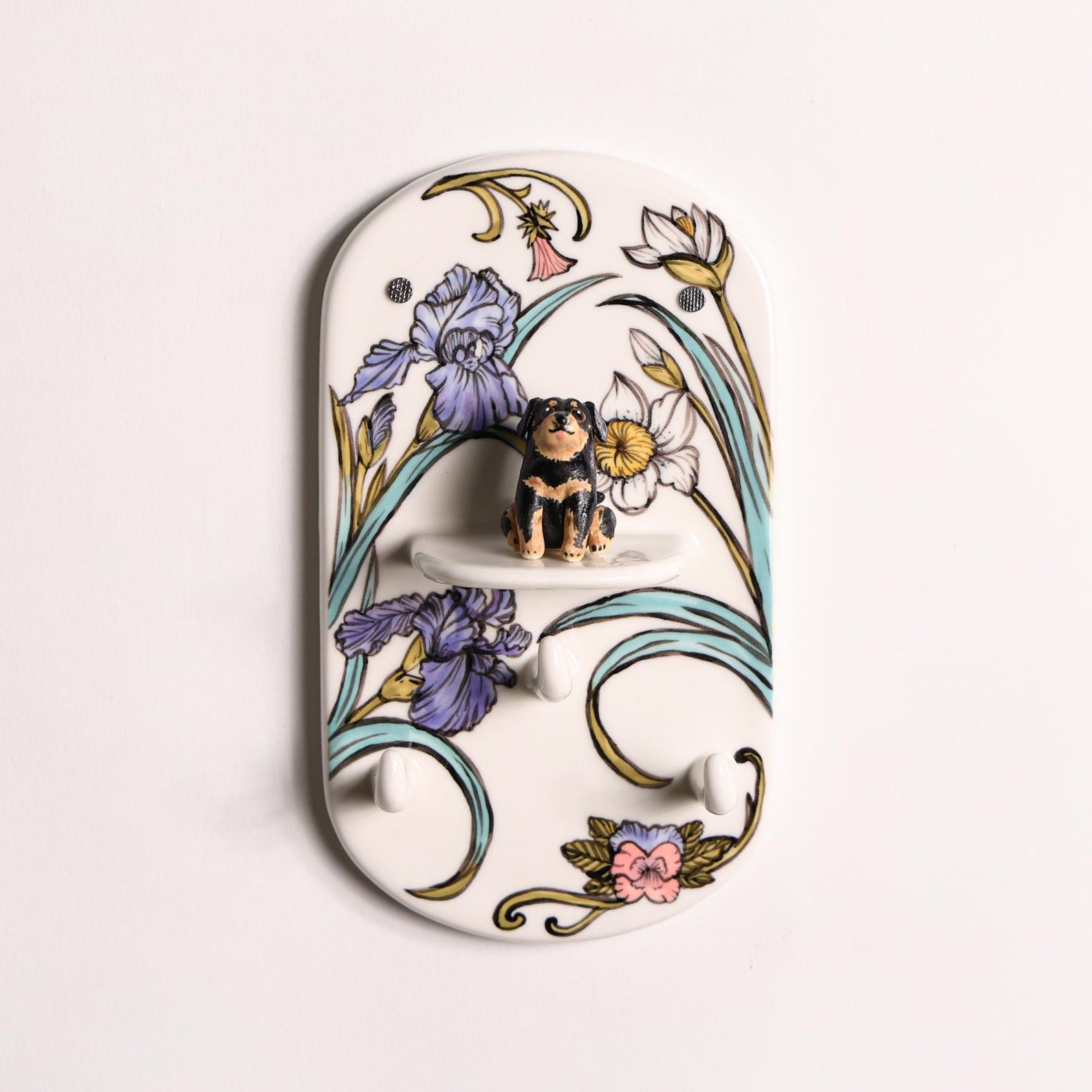 Custom Ceramic Key Holder, Mounted