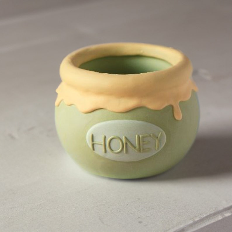 Round-Shape with Ear Wide Mouth Vase, Honey Pot-Shaped Decorative Plant Pot, No Drainage Hole (Crème