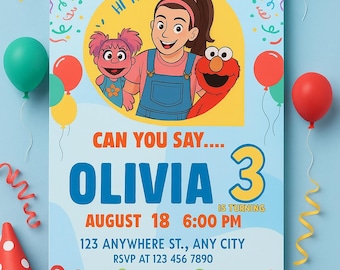 Ms. Rachel Birthday Invitation: Editable Canva Template (Digital Download 5x7" Invite)