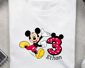 Personalized Mouse Birthday PNG: Custom Cartoon Design (Digital Download