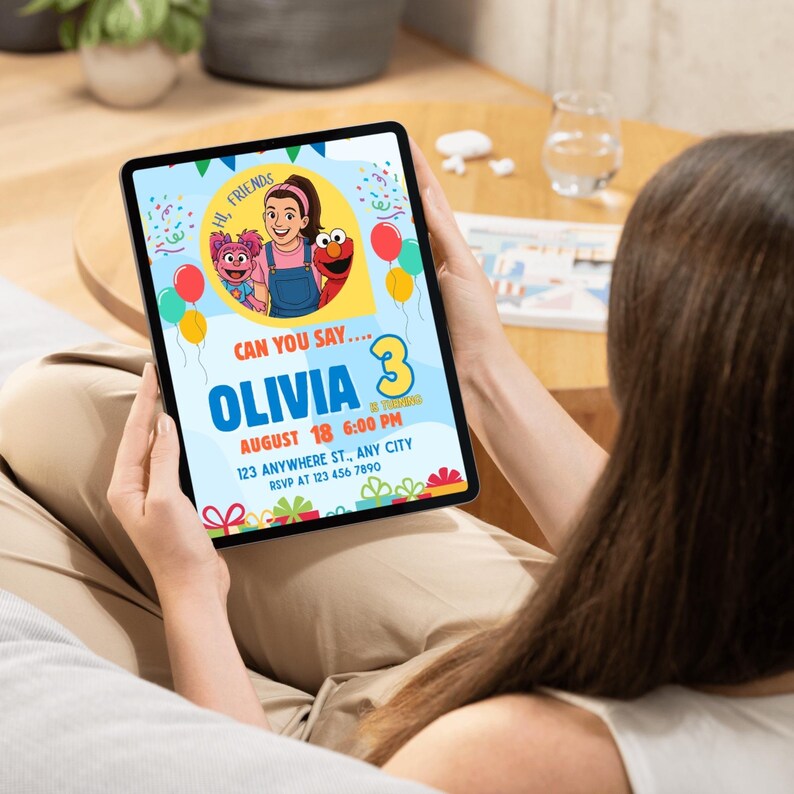 Editable Ms Rachel Invitation, Ms Rachel Birthday Invitation, Digital ...