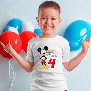 Personalized Birthday PNG, Mouse Boy Birthday Png, Birthday Boy Png, Birthday Boy Shirt Design Png, Mickey Mouse theme, Kids Cartoon PNG