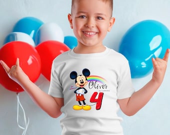 Personalized Mouse Birthday PNG: Custom Cartoon Design (Digital Download