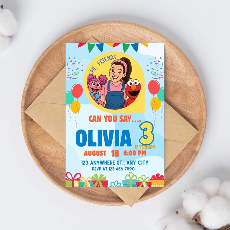 Editable Ms Rachel Invitation, Ms Rachel Birthday Invitation, Digital ...