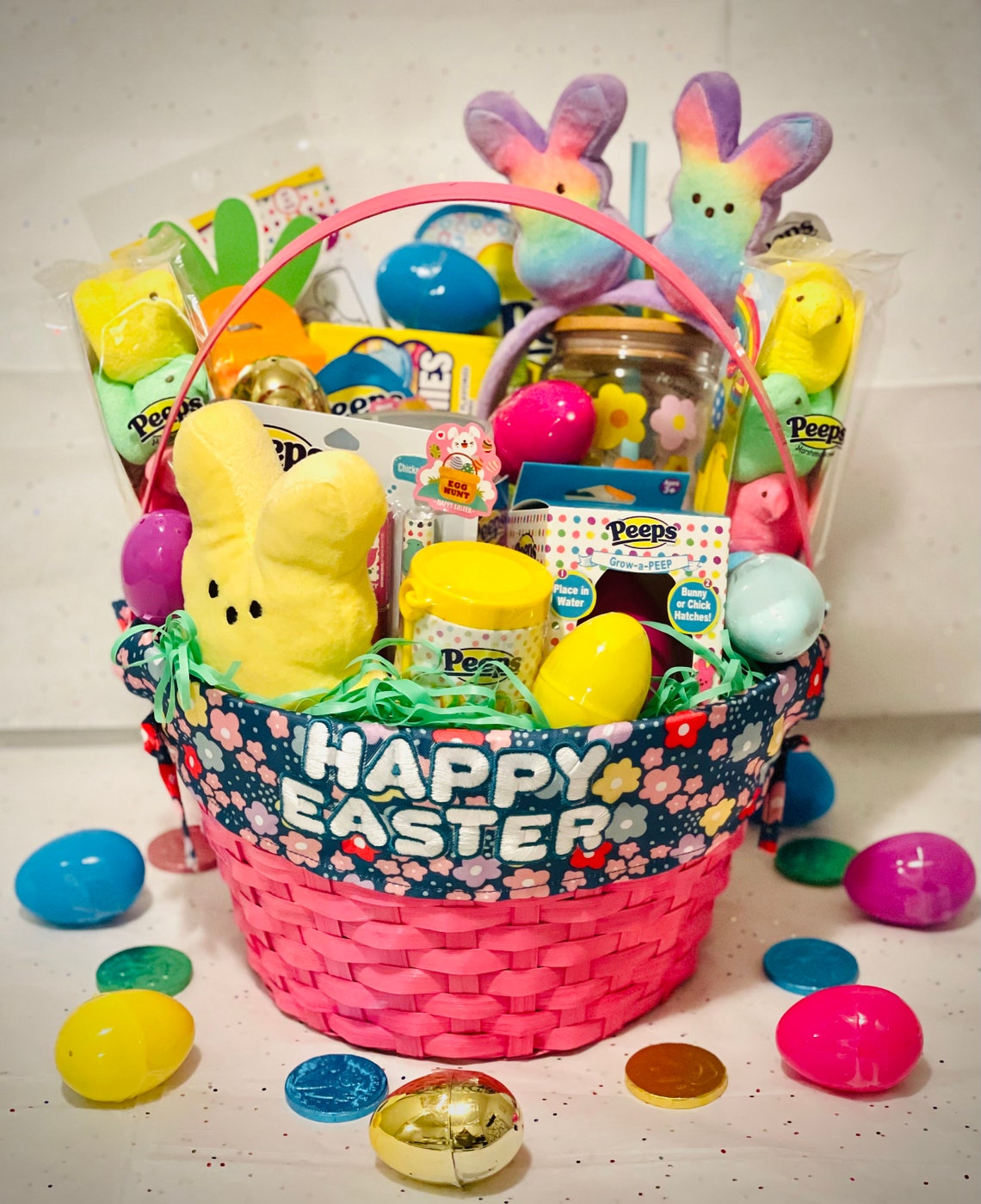3pcs Easter Basket - Printed Bunny Design, Personalized Easter Baskets Kids Adults Perfect Boys Girls Large Capacity Egg Hunting Tote Ideal Parties Decorations