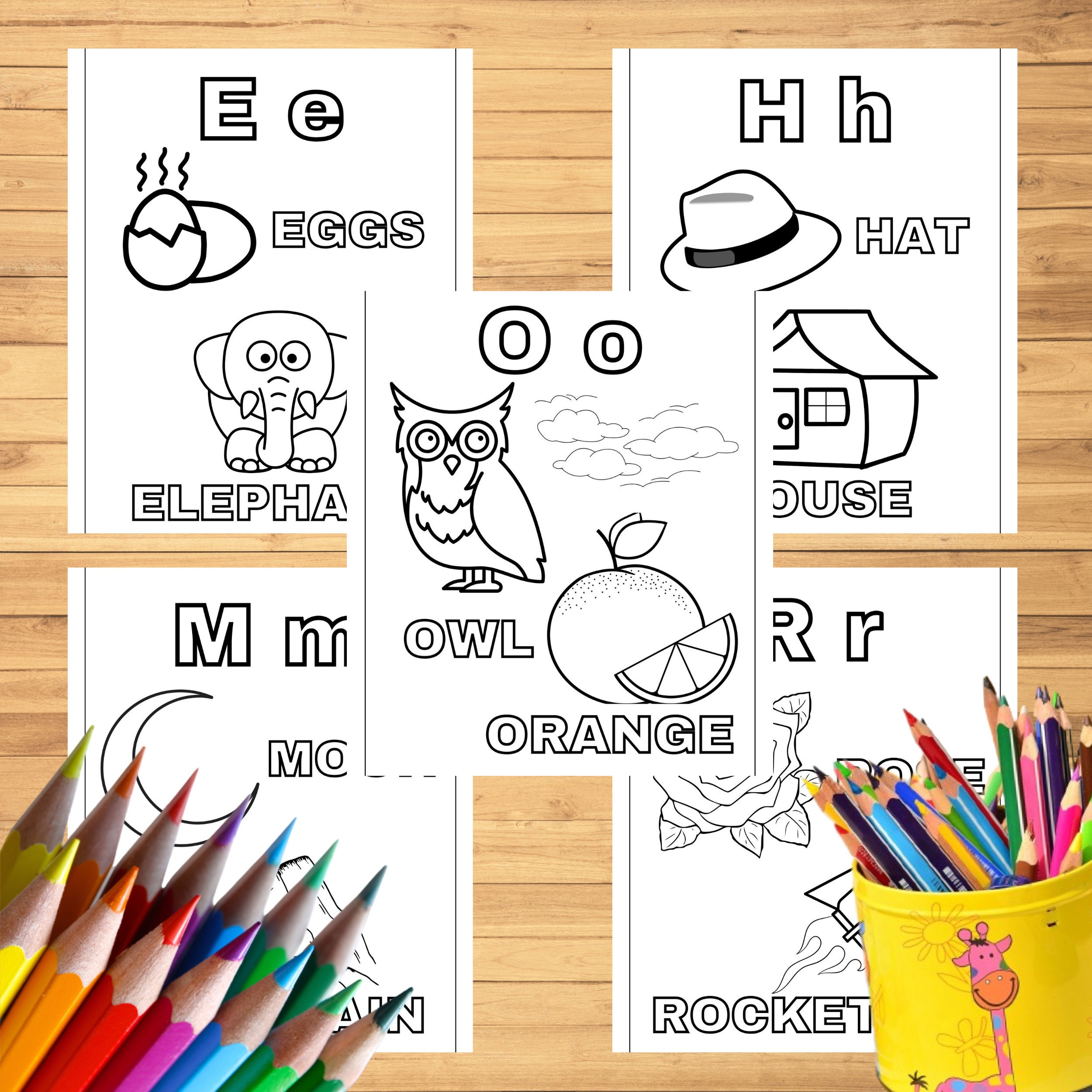 26 ABC Alphabet Printable Coloring Pages, Preschool, Kindergarten, Kids