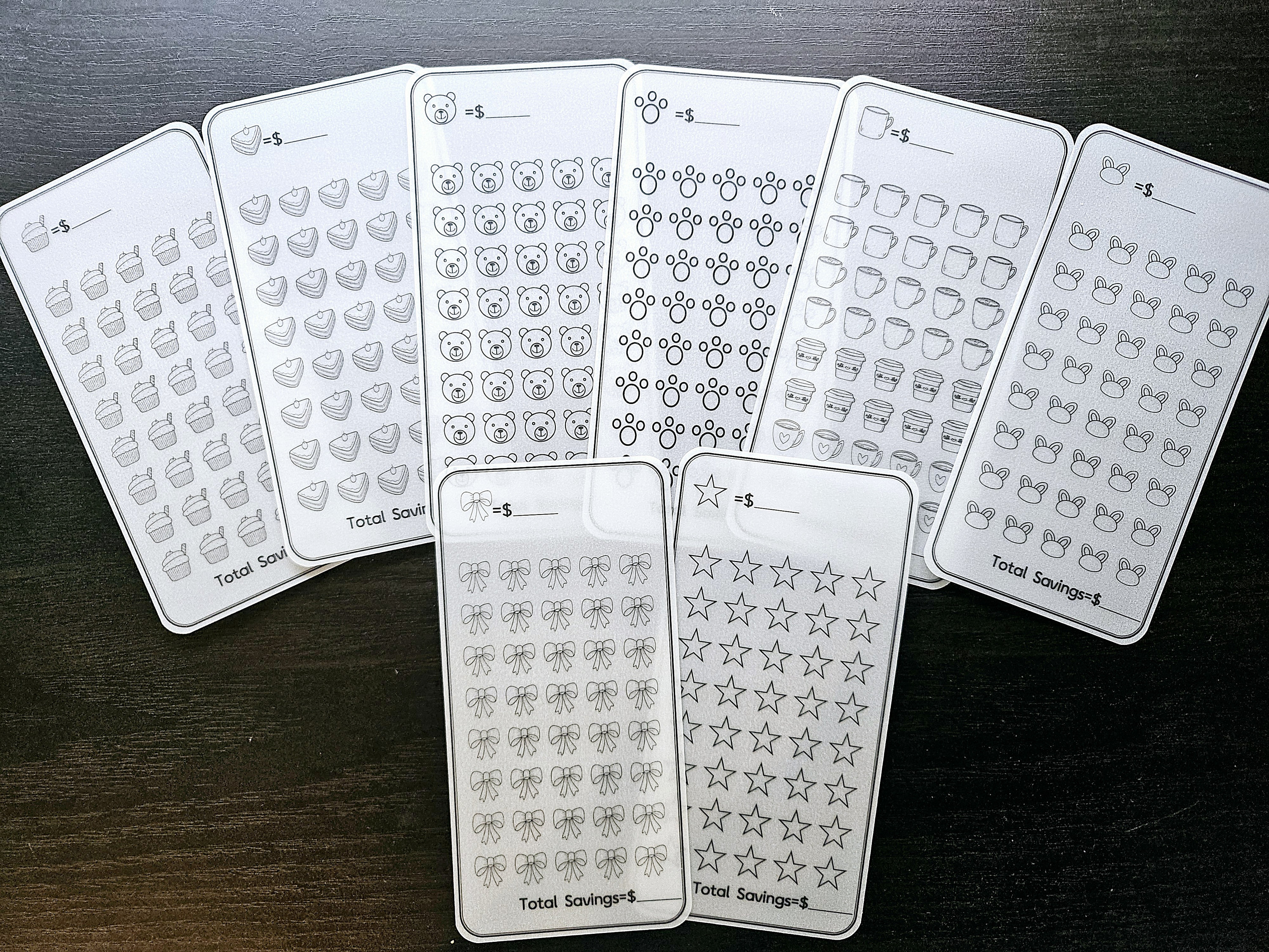 Laminated Savings Challenge Tracker, Budget Planner Insert