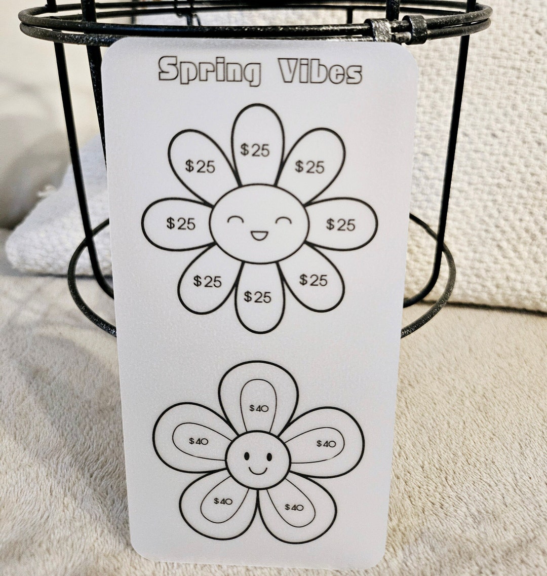 Spring Can Tracker Spring Vibes Cash Saving Challenge Tracker - Etsy