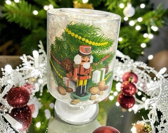 Nutcracker MCM LE Smith Glass C0mpany Romance Light Candle Holder GLOWING Toy Soldier