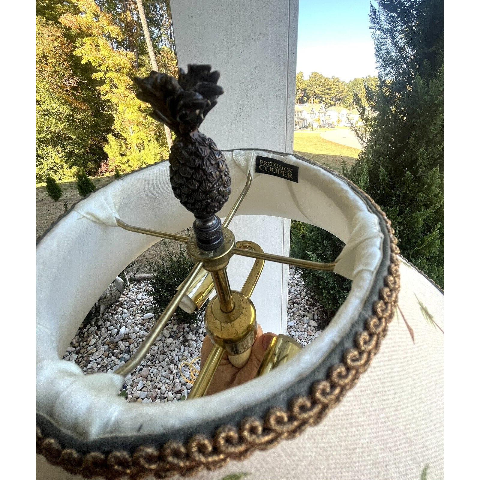 Frederick Cooper Monkey Lamp Palm Tree W/shade Finial Tropical