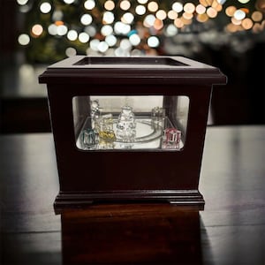 Mr. Christmas Music Box Crystal Train Tree Bear Gift Animated Lights TESTED