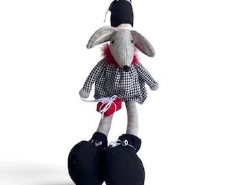 Leggy Lady Miss Christmas Mouse Shelf Sitter Plush Stuffed Animal 20” Holiday
