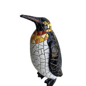 Vintage Barcino Mosaikfliesen-Pinguin 5 ”Statue Mehrfarbig Made In Spain launischer Klassiker