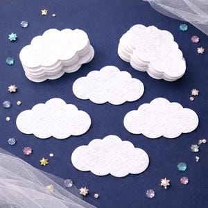 Nuage en feutre découpé, feutre, fournitures pour travaux manuels, nuages pour projets d'artisanat de couture, livre silencieux, décoration de chambre d'enfant, guirlandes