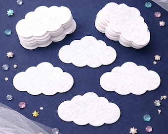 Felt Cloud Die Cut Felt Craft Supplies Clouds for Sewing Craft Projects Quiet Book Nursery Decor Garlands