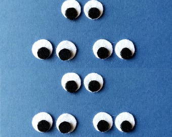 Felt Eyes 1,8cm/ 0,71in Doll Eyes Die Cut Circles Plush Toy Eyes Felt Eyes Pair