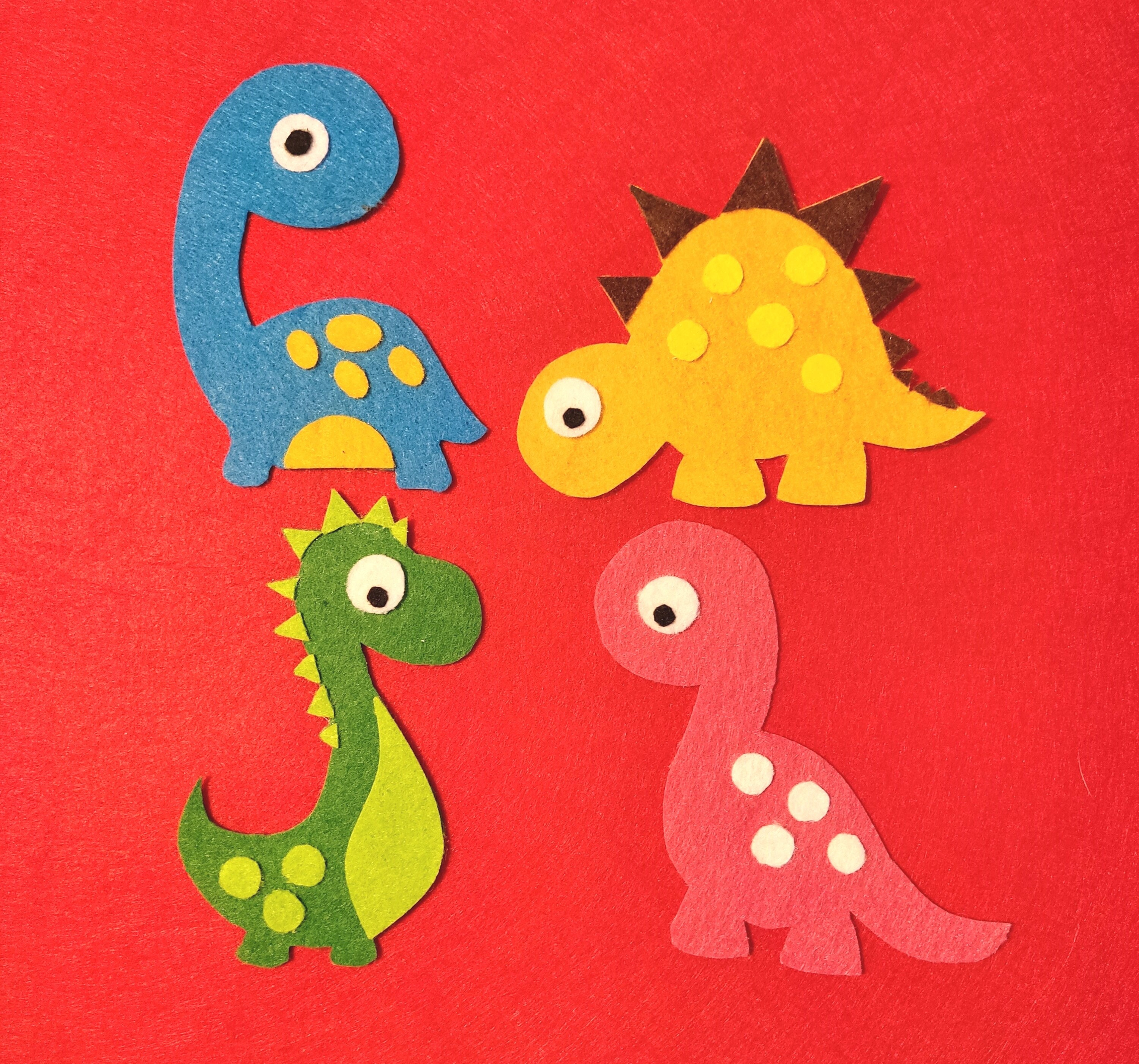 Dinosaurs Felt Creative Play Children Story Quiet Play Game Pretend Play Animal Shapes Preschool Dinosaurs Die Cut Birthday Party Quiet book