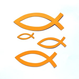 Cartão Ichthys Jesus Peixe Decoração de Igreja Símbolo Religioso Símbolo Cristão Decoração de Batismo Fé Decoração de Igreja Símbolo de Peixe Peixe Bíblico