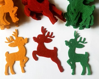 Reindeer Felt Die Cut, Christmas Felt Reindeer, Craft Supplies, Reindeer Sewing Craft Projects, Felt Reindeer Decor, Moose Ornament Cutout