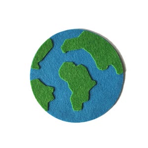 Felt Planet Earth Day Mappa del mondo in feltro Mini continenti in feltro Decorazione da viaggio