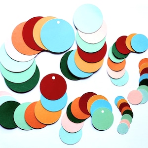 Cardstock Circles | Sizes From 0,5cm (0.20") to 4,5cm (1.77") | With or Without a Hole