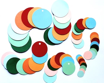Cardstock Circles | Sizes From 0,5cm (0.20") to 4,5cm (1.77") | With or Without a Hole