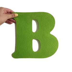 Letras grandes de feltro de 22 cm (8,66"), letras recortadas de 8 polegadas, decoração para sala de aula, escolha suas letras, letras personalizadas, alfabeto recortado